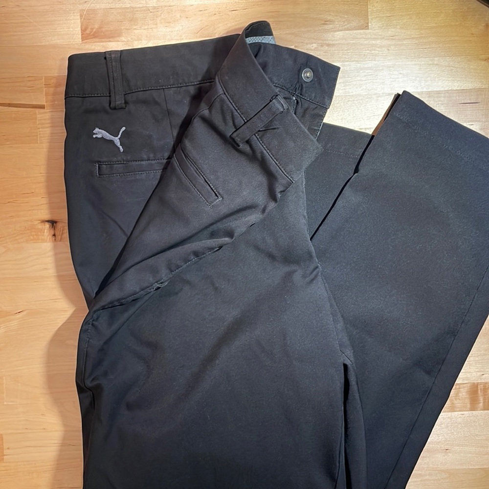 Black puma golf pants